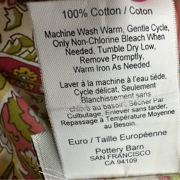 Pottery Barn Corey 3 Paisley Floral Cotton Euro Shams Retired - Picture 13 of 13